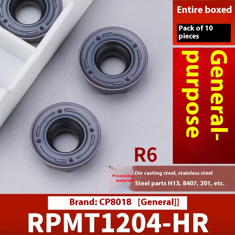 2042-CNC milling inserts, RPMW carbide R5 machining center, R4 milling machine, R6 milling inserts, RPMT round cutter cutters Shandong Denso Pricision Tools Co.,Ltd.